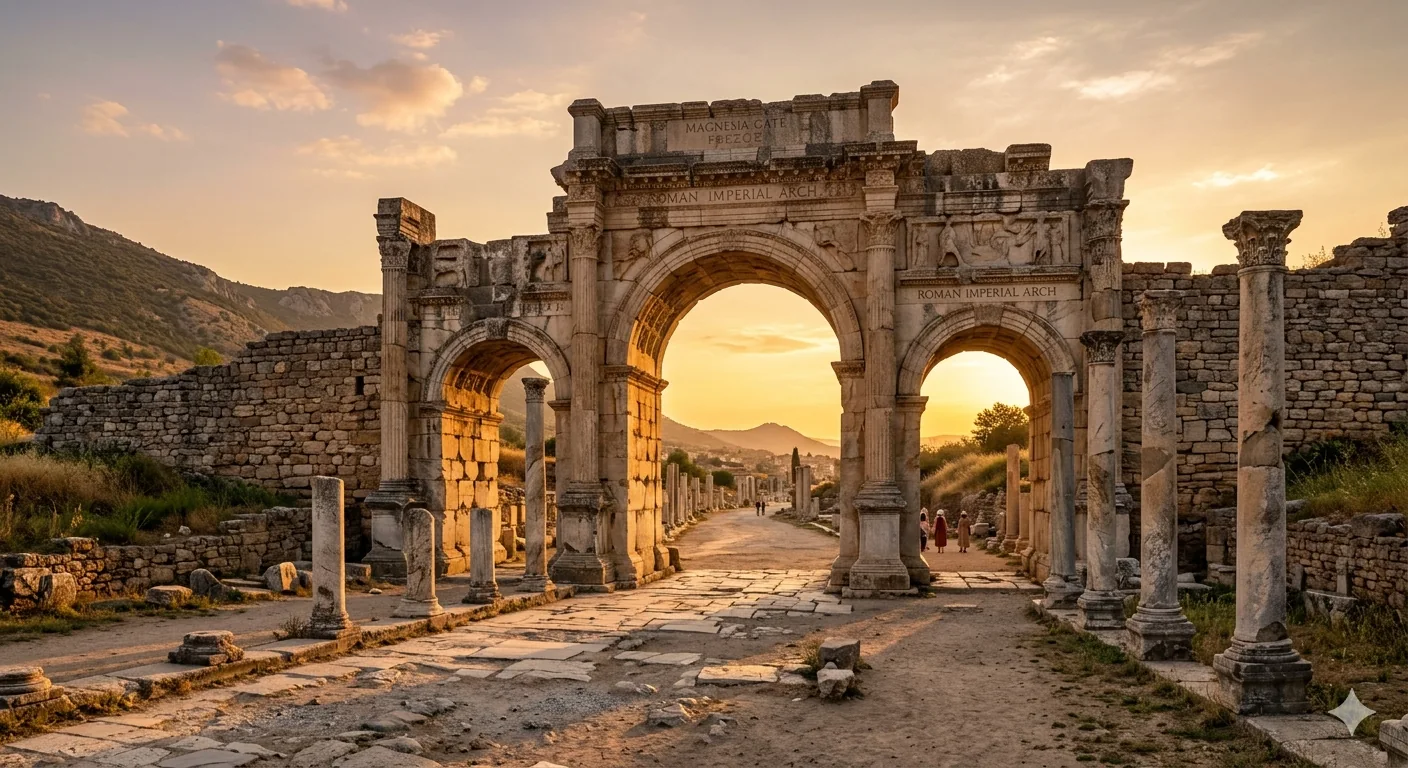 Magnesia Gate of Ephesus ancient city acropolis