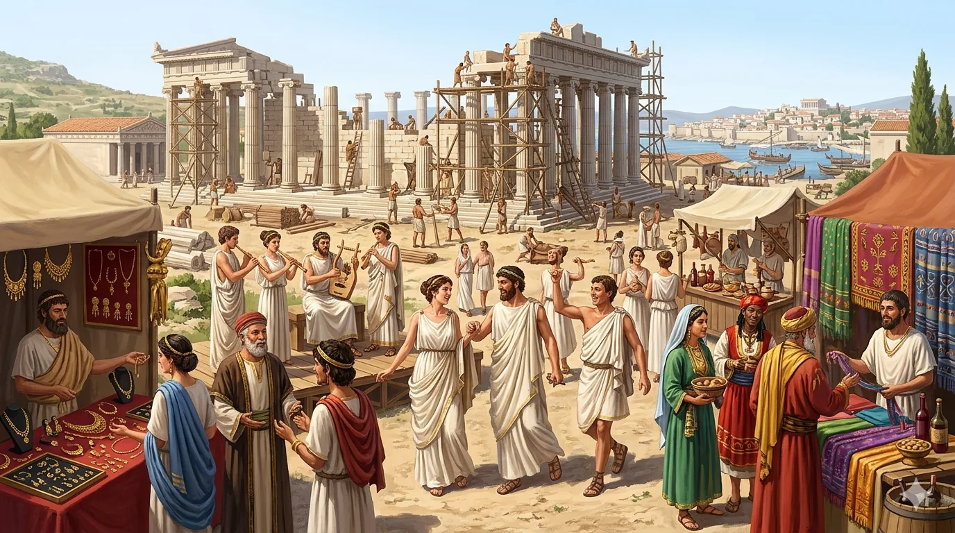 Archaic-Ionian-citizens-celebrating-a-festival-near-the-Temple-of-Artemis-with-music-and-d