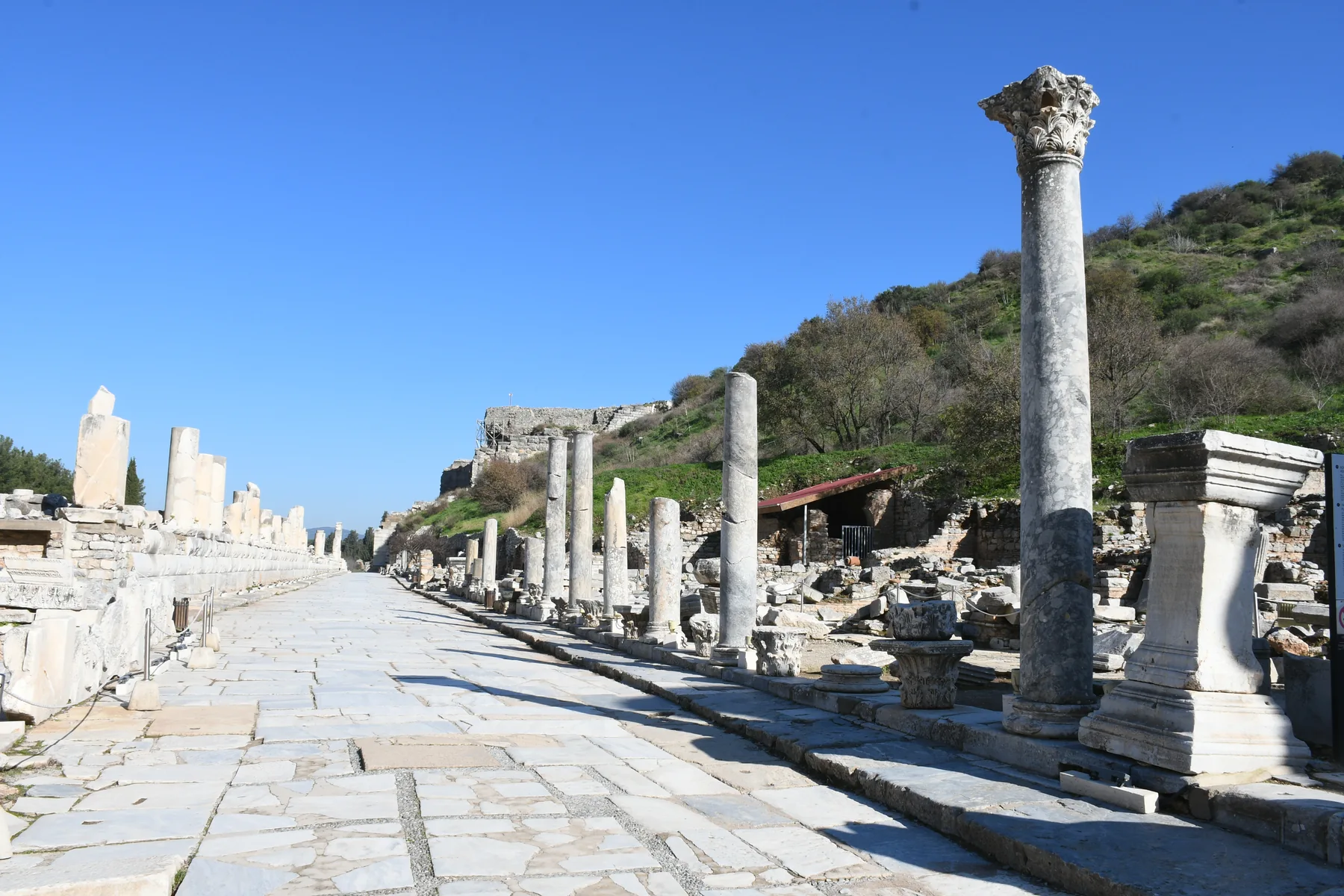 Marble streets of efes ephesus ancient city