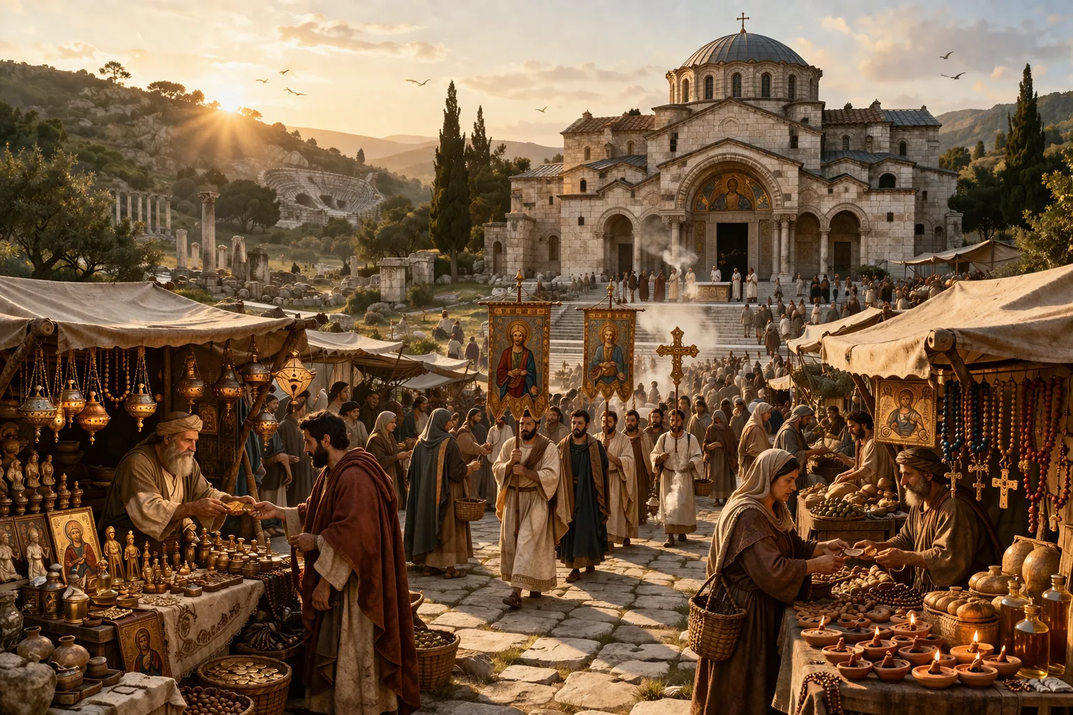Religious Commerce and the Shift to the Basilica of St John Ephesus ancient city