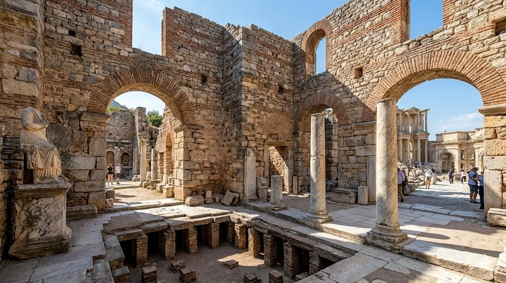 Scolastica bath house of ephesus ancient city ruins