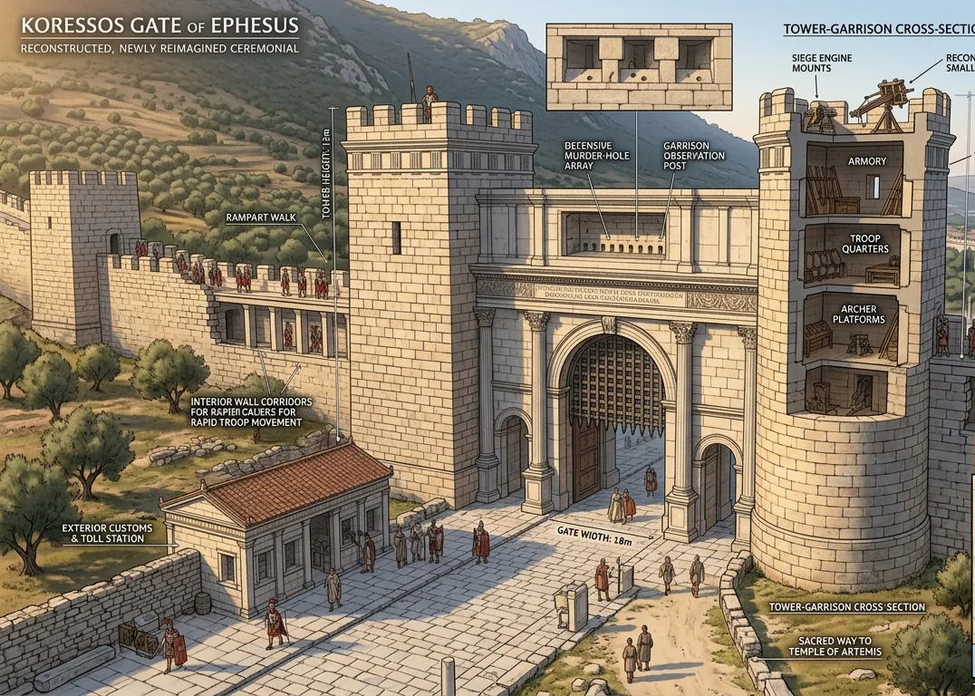 Koresoss gate of ephesus ancient city greek
