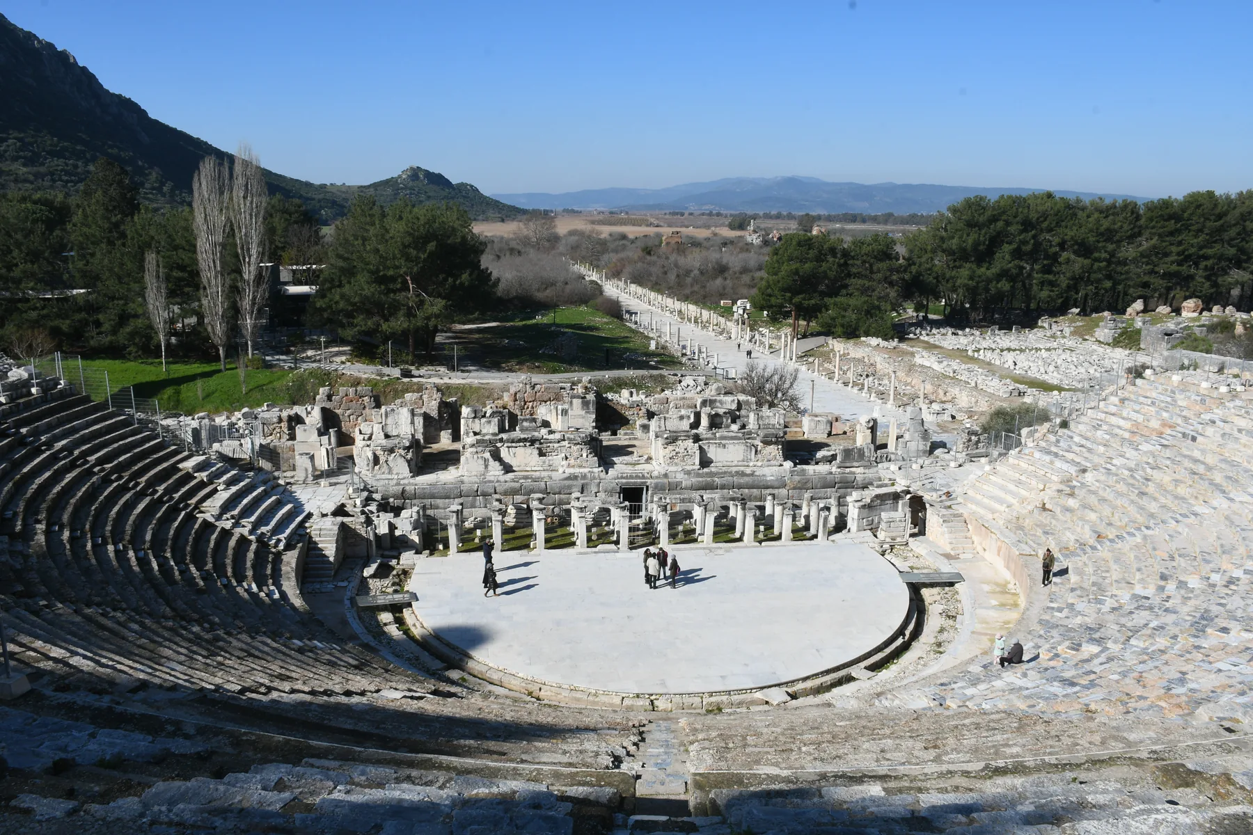 Great theatre ephesus ancient city view
