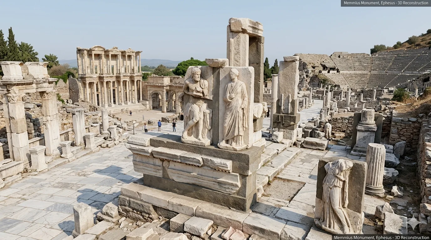 Memimius monument of.ephesus ancient city ruins