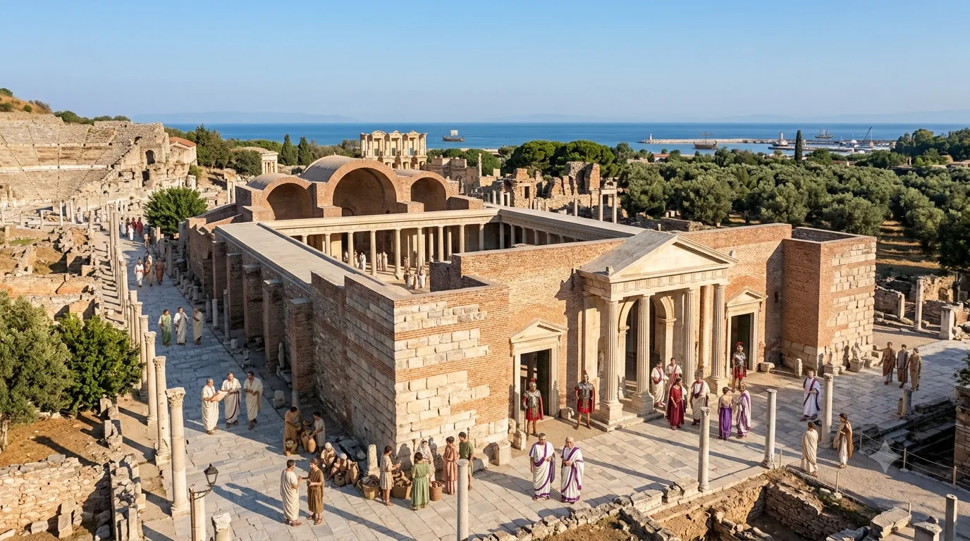 Eastern gymnasium of ephesus ancient city ephesus ancient ruins