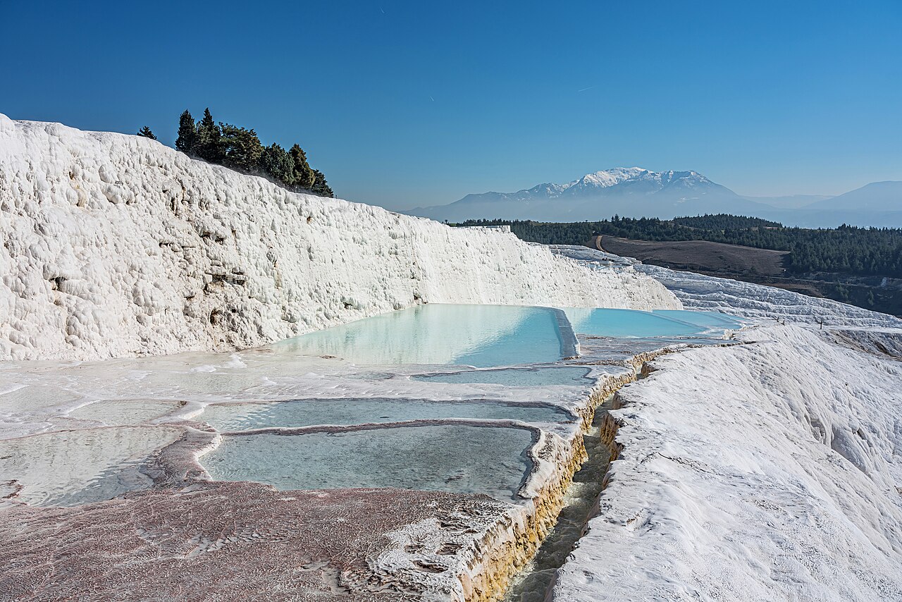 Travertine terraces at Pamukkale